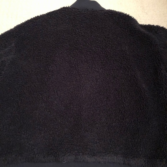 Navy Sherpa Free People Bomber Jacket EUC - Picture 5 of 6